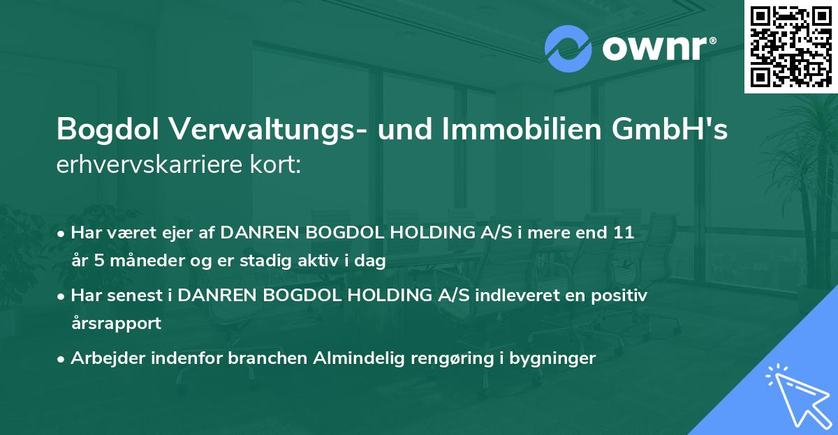 Bogdol Verwaltungs- und Immobilien GmbH's erhvervskarriere kort