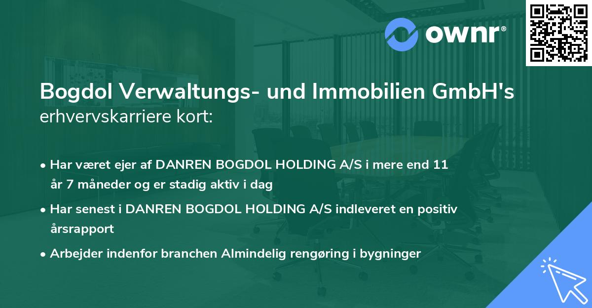 Bogdol Verwaltungs- und Immobilien GmbH's erhvervskarriere kort