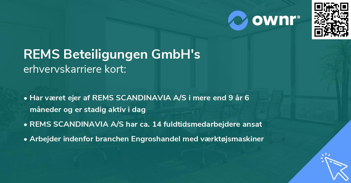 REMS Beteiligungen GmbH's erhvervskarriere kort