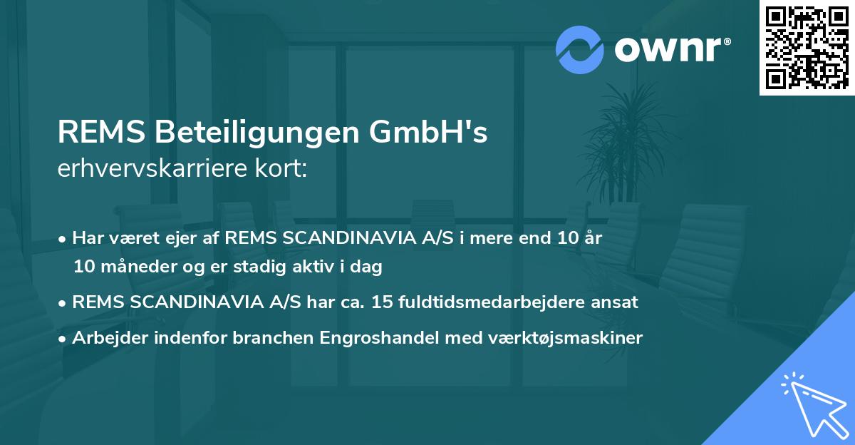 REMS Beteiligungen GmbH's erhvervskarriere kort