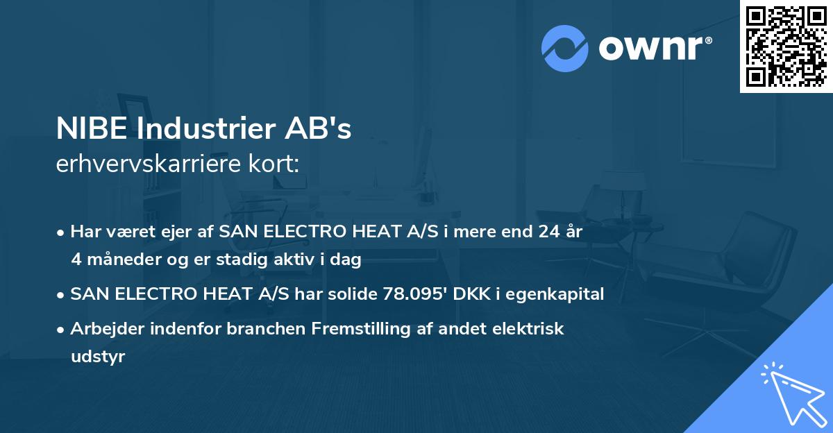 NIBE Industrier AB's erhvervskarriere kort