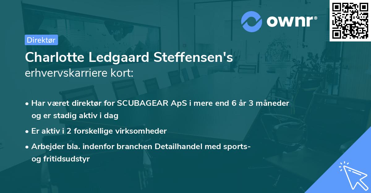 Charlotte Ledgaard Steffensen's erhvervskarriere kort