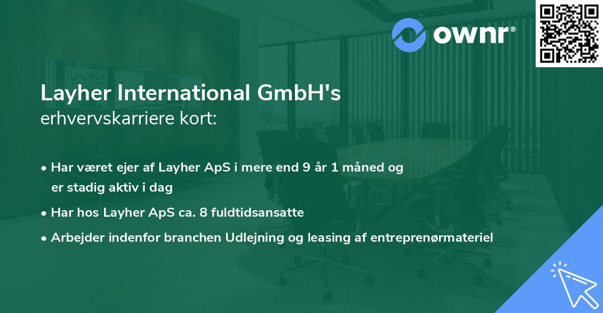 Layher International GmbH's erhvervskarriere kort