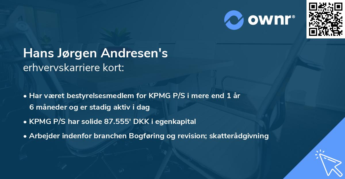 Hans Jørgen Andresen's erhvervskarriere kort