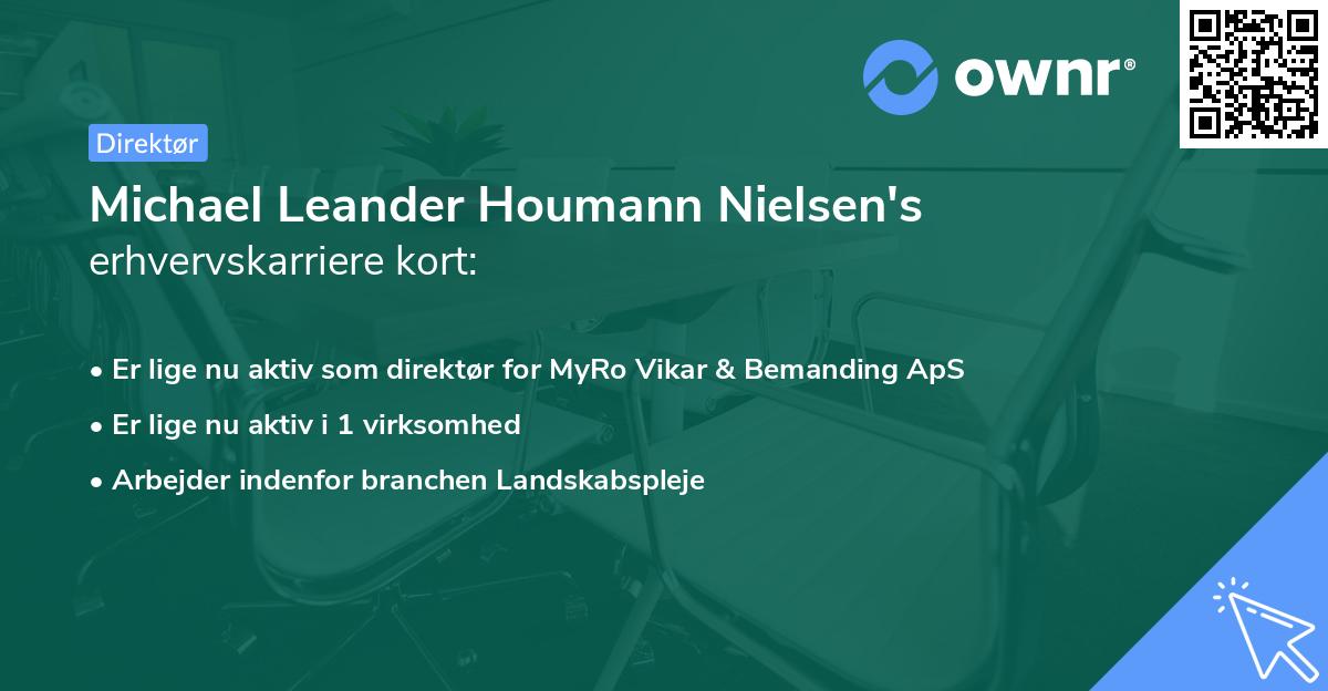 Michael Leander Houmann Nielsen's erhvervskarriere kort