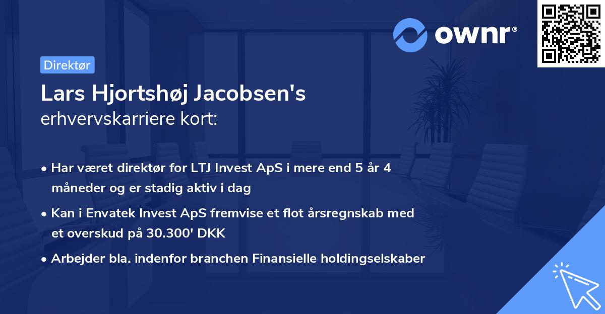 Lars Hjortshøj Jacobsen's erhvervskarriere kort