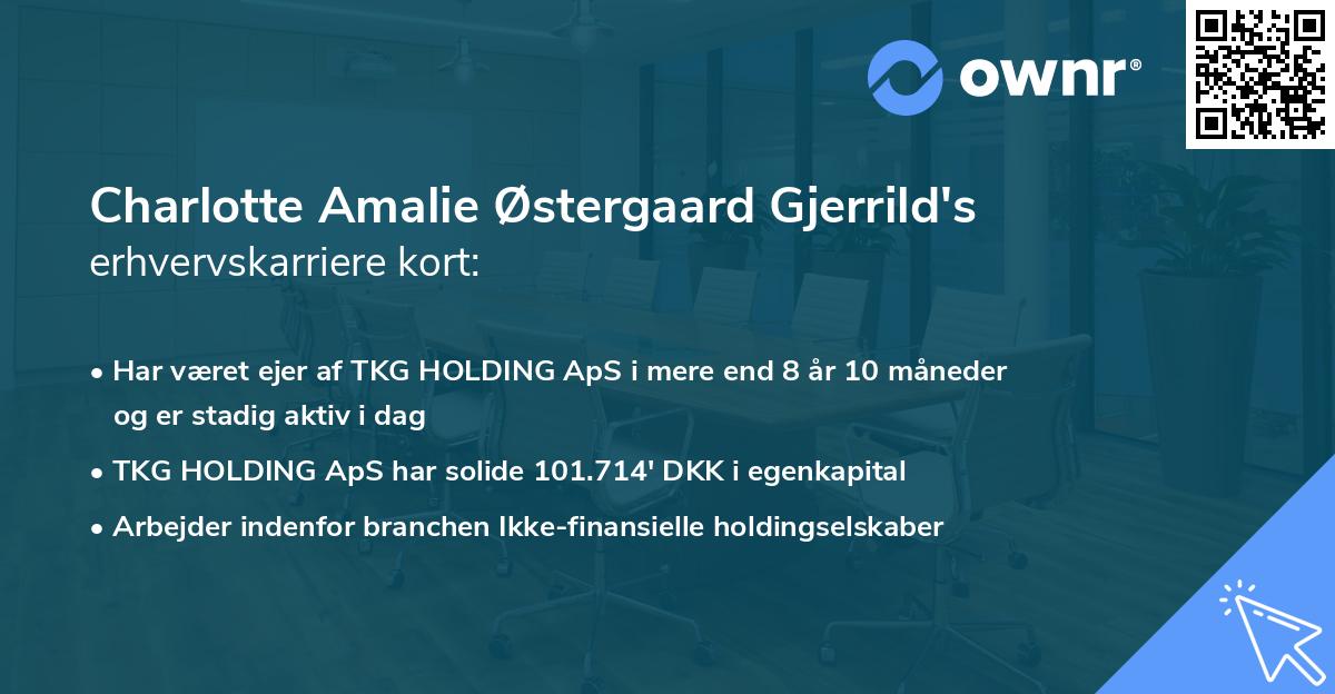 Charlotte Amalie Østergaard Gjerrild's erhvervskarriere kort