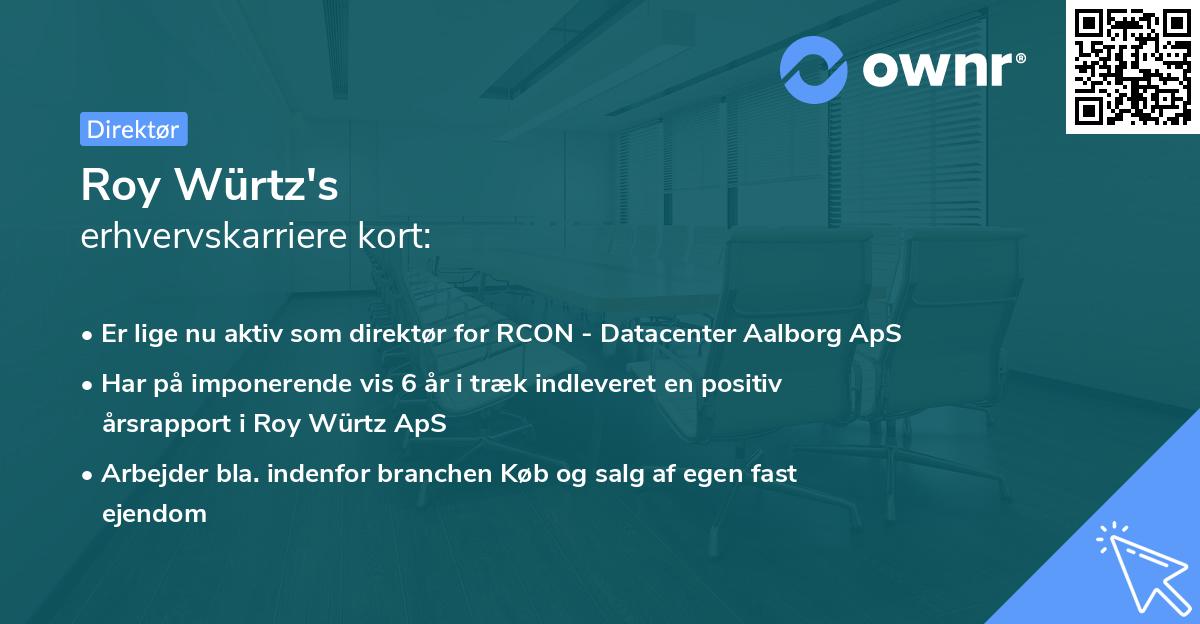 Roy Würtz's erhvervskarriere kort