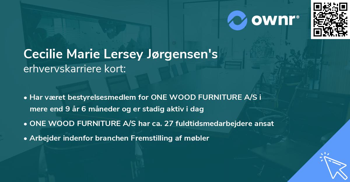 Cecilie Marie Lersey Jørgensen's erhvervskarriere kort