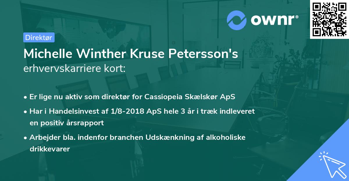 Michelle Winther Kruse Petersson's erhvervskarriere kort