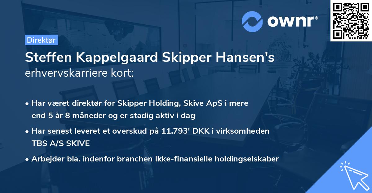 Steffen Kappelgaard Skipper Hansen's erhvervskarriere kort