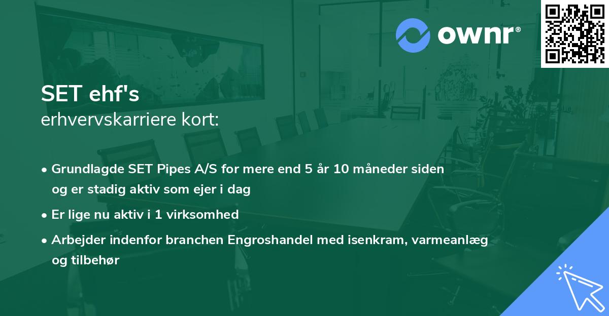 SET ehf's erhvervskarriere kort