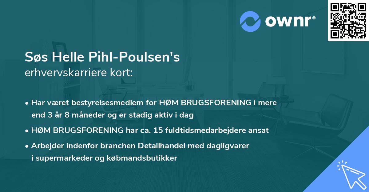 Søs Helle Pihl-Poulsen's erhvervskarriere kort