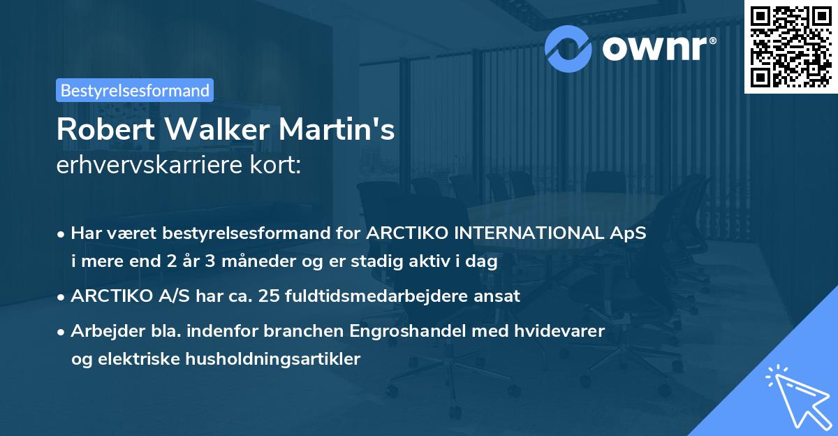 Robert Walker Martin's erhvervskarriere kort