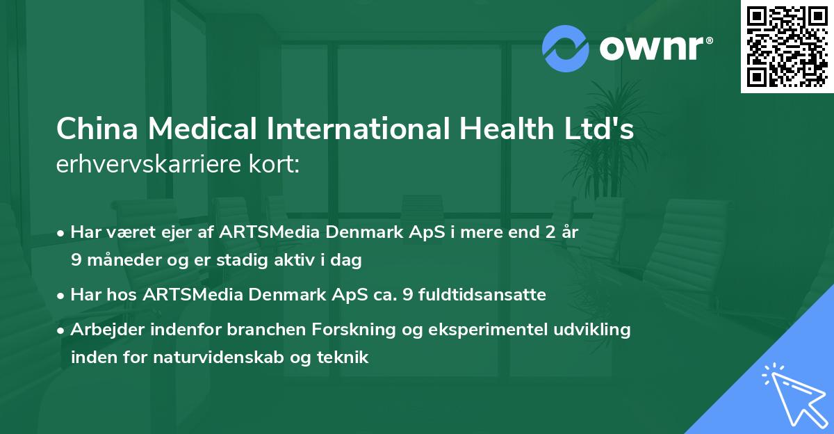 China Medical International Health Ltd's erhvervskarriere kort