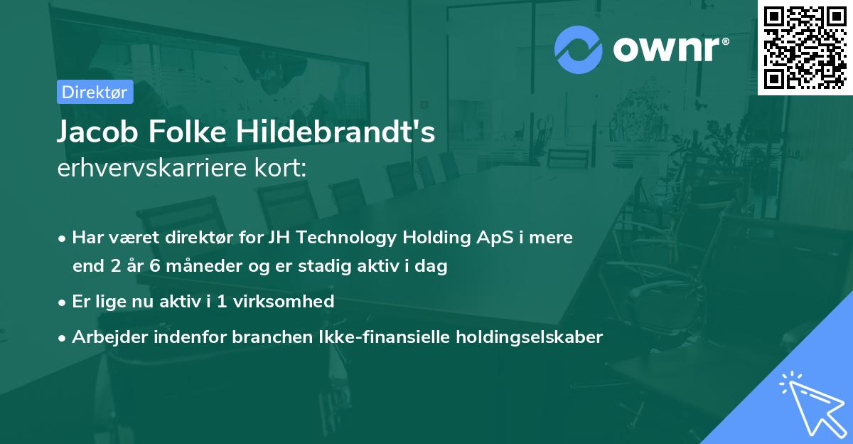 Jacob Folke Hildebrandt's erhvervskarriere kort