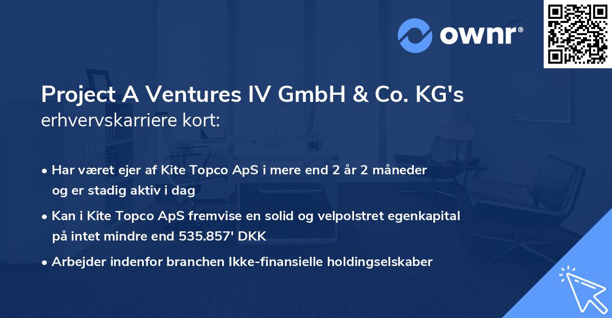 Project A Ventures IV GmbH & Co. KG's erhvervskarriere kort