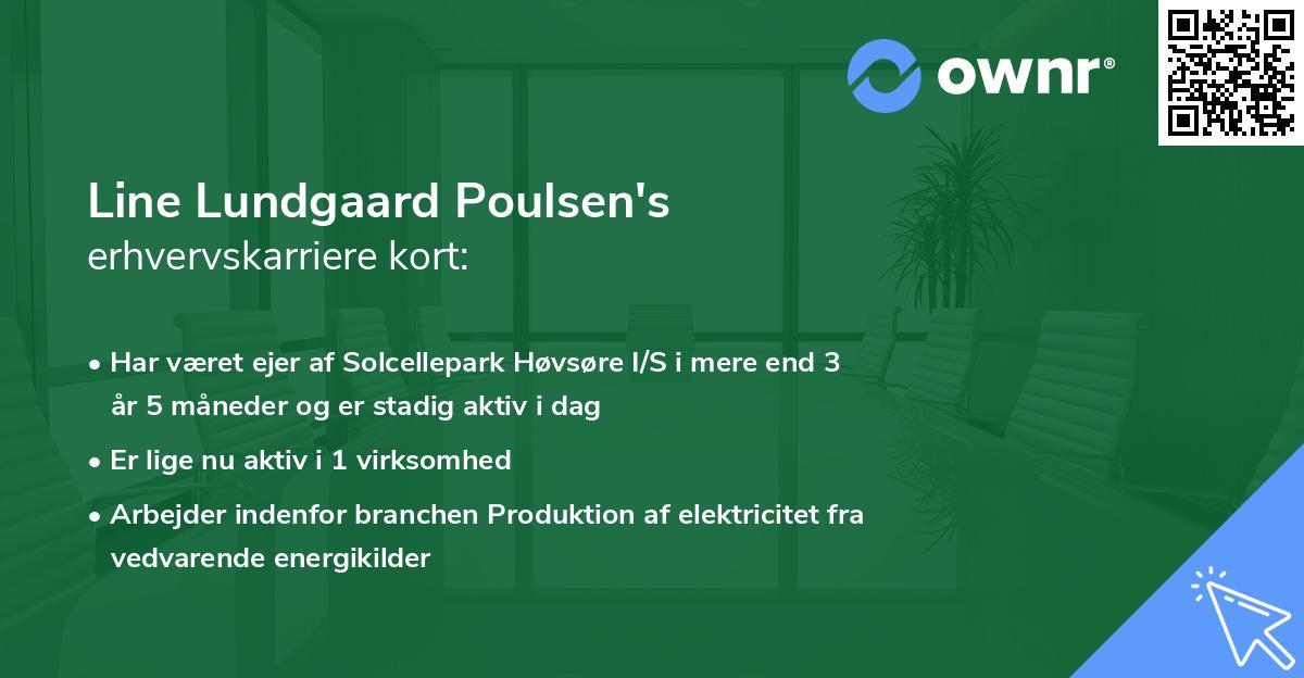 Line Lundgaard Poulsen's erhvervskarriere kort