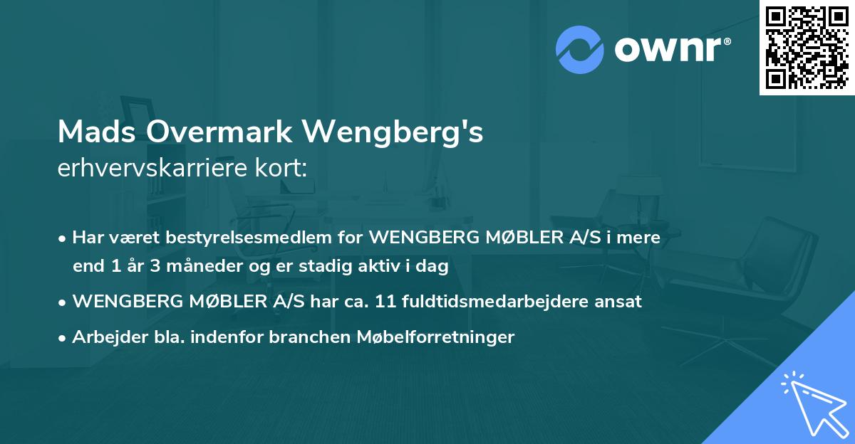 Mads Overmark Wengberg's erhvervskarriere kort