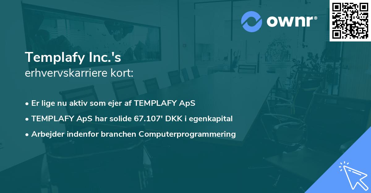 Templafy Inc.'s erhvervskarriere kort