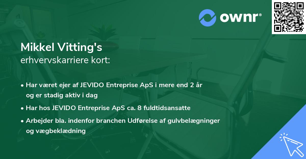Mikkel Vitting's erhvervskarriere kort