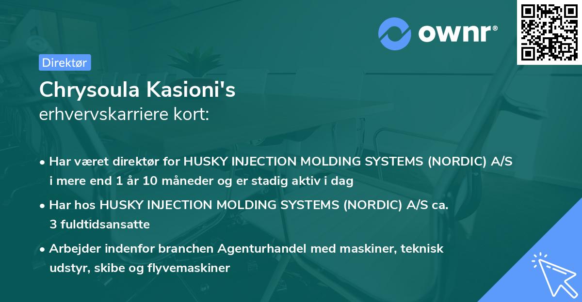 Chrysoula Kasioni's erhvervskarriere kort