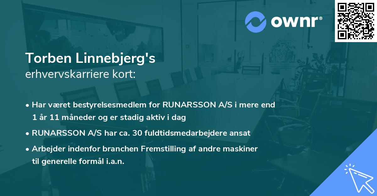 Torben Linnebjerg's erhvervskarriere kort