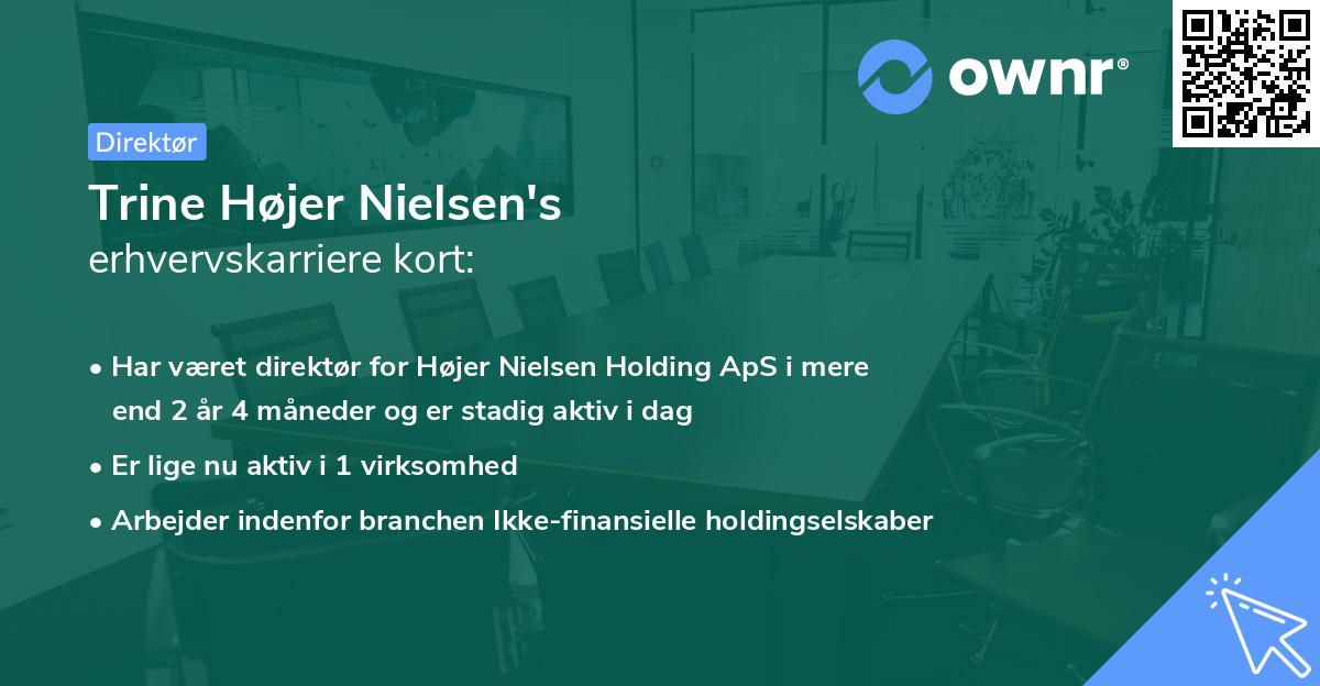 Trine Højer Nielsen's erhvervskarriere kort