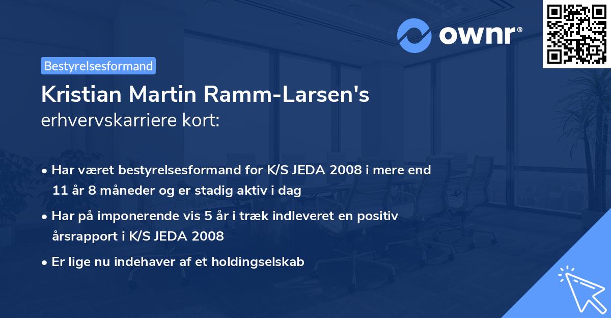 Kristian Martin Ramm-Larsen's erhvervskarriere kort