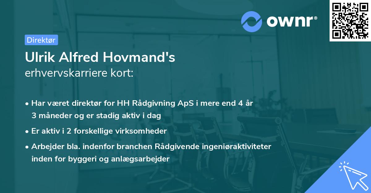 Ulrik Alfred Hovmand's erhvervskarriere kort