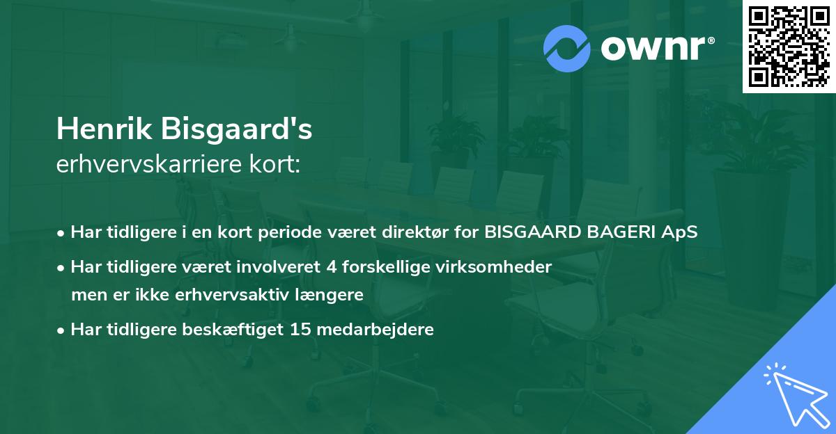 Henrik Bisgaard's erhvervskarriere kort