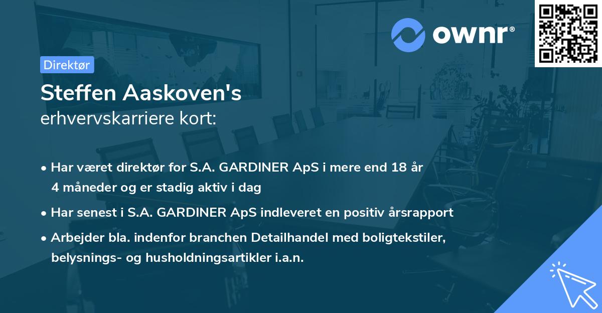 Steffen Aaskoven's erhvervskarriere kort