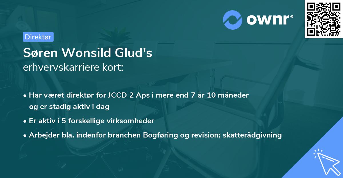 Søren Wonsild Glud's erhvervskarriere kort