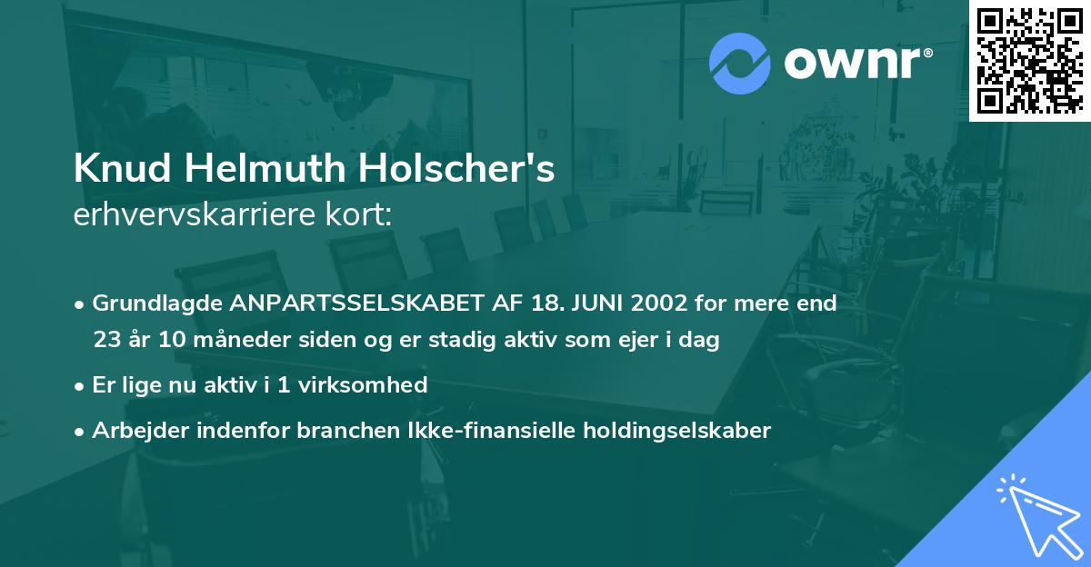 Knud Helmuth Holscher's erhvervskarriere kort