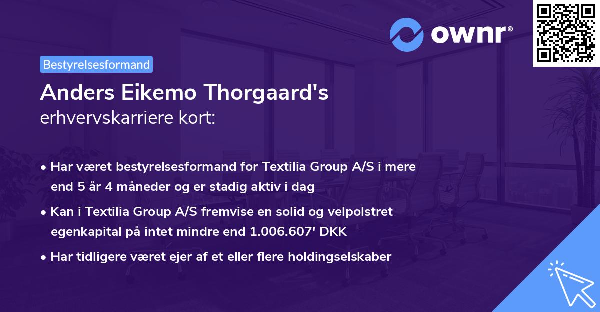 Anders Eikemo Thorgaard's erhvervskarriere kort