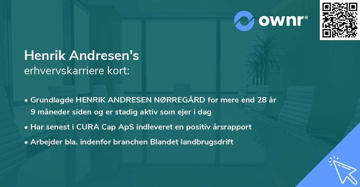 Henrik Andresen's erhvervskarriere kort