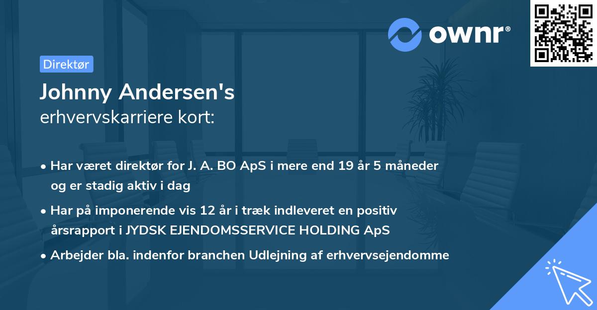 Johnny Andersen's erhvervskarriere kort