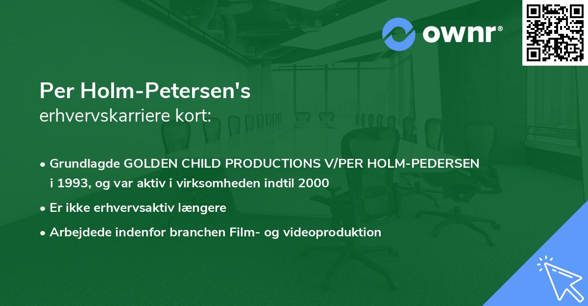 Per Holm-Petersen's erhvervskarriere kort