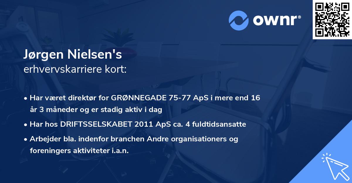 Jørgen Nielsen's erhvervskarriere kort