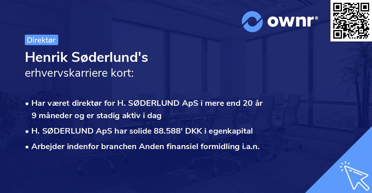 Henrik Søderlund's erhvervskarriere kort