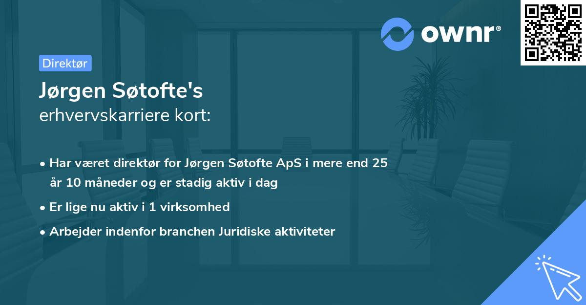 Jørgen Søtofte's erhvervskarriere kort