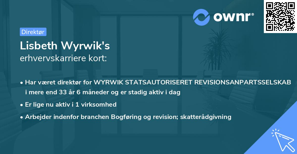 Lisbeth Wyrwik's erhvervskarriere kort