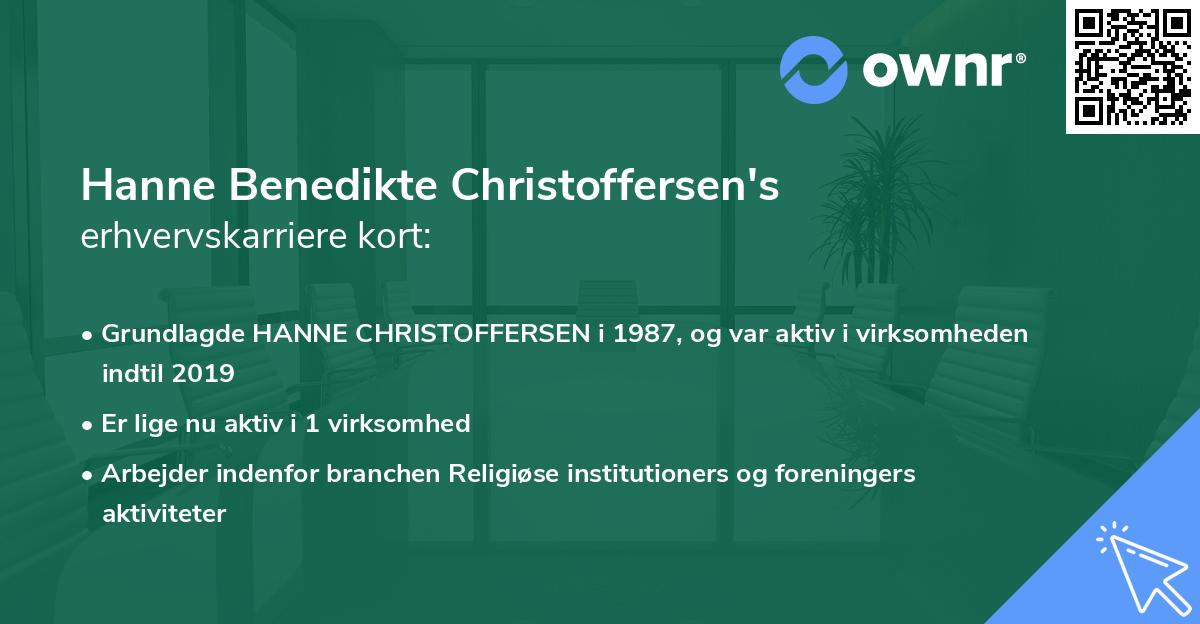 Hanne Benedikte Christoffersen's erhvervskarriere kort