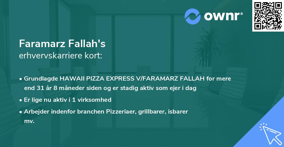 Faramarz Fallah's erhvervskarriere kort