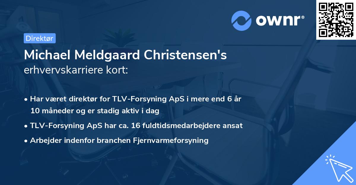 Michael Meldgaard Christensen's erhvervskarriere kort