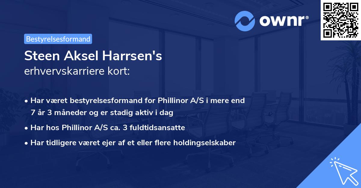 Steen Aksel Harrsen's erhvervskarriere kort