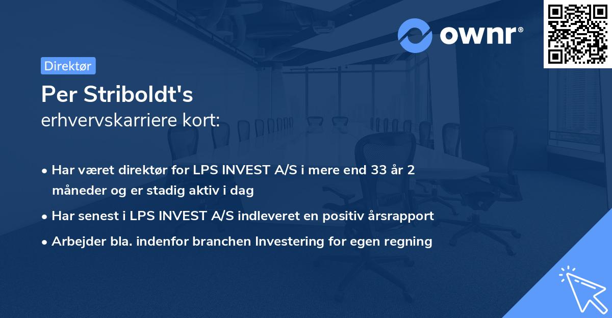 Per Striboldt's erhvervskarriere kort