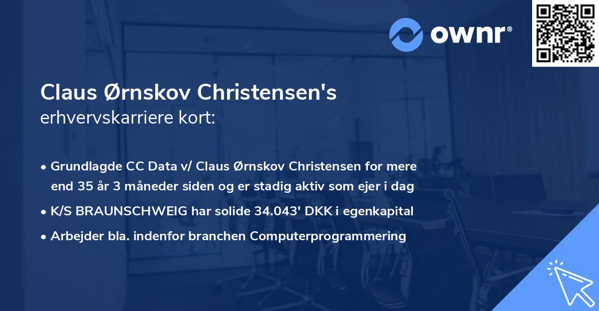 Claus Ørnskov Christensen's erhvervskarriere kort