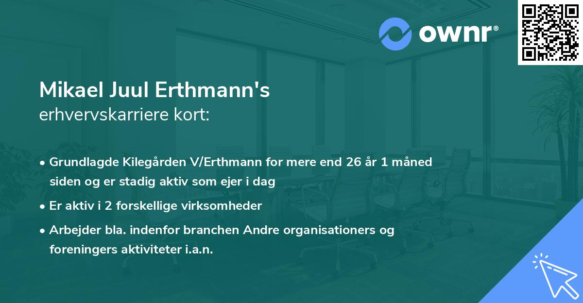 Mikael Juul Erthmann's erhvervskarriere kort