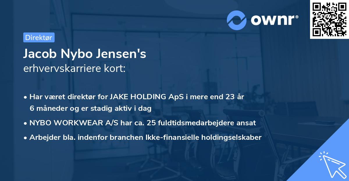 Jacob Nybo Jensen's erhvervskarriere kort
